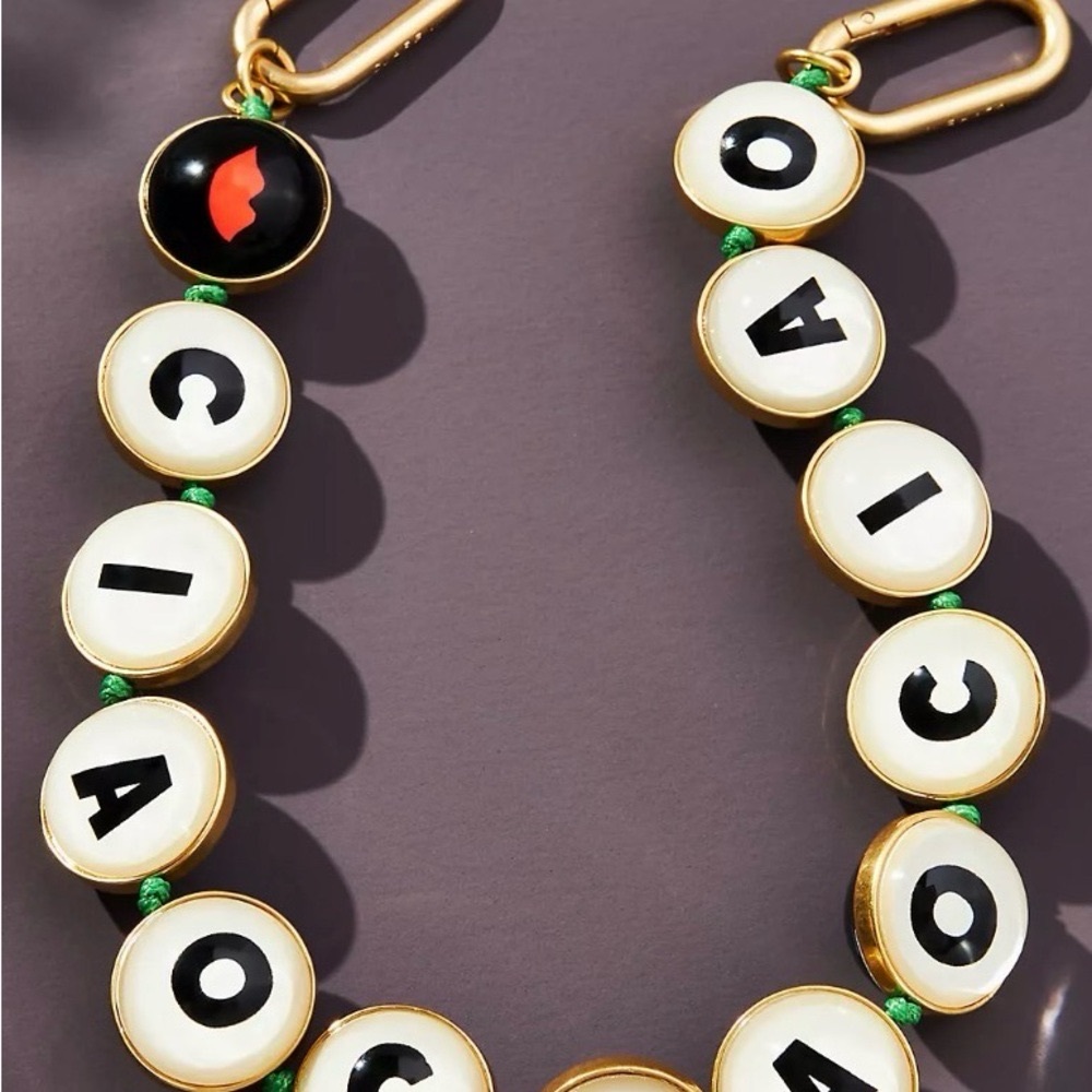 Clare V. Multi Ciao Collar and Bag Strap - Black Multi w/ Vintage Gold